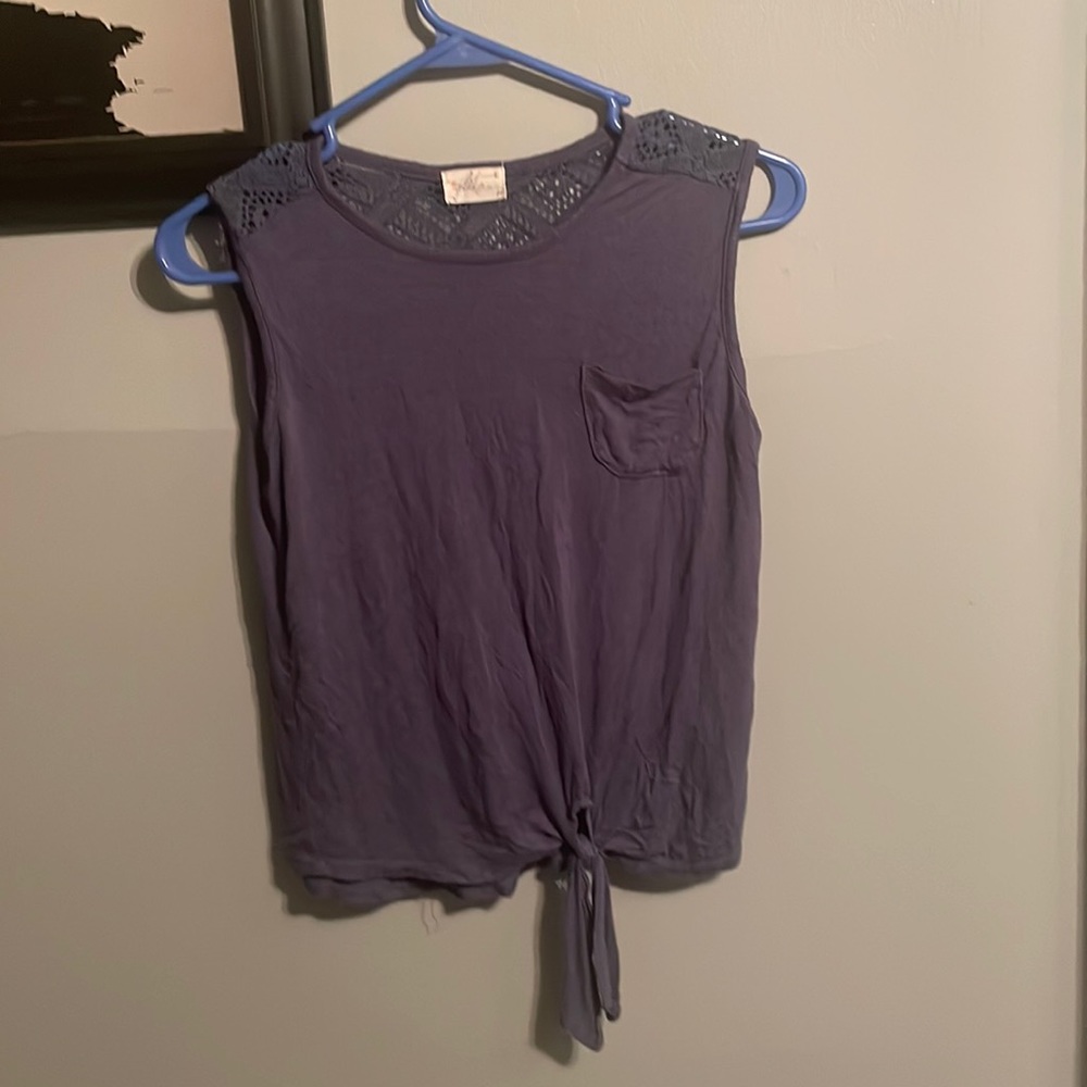 Navy blue pocket tank